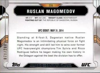 2015 Topps UFC Chronicles - Green #235 Ruslan Magomedov Back