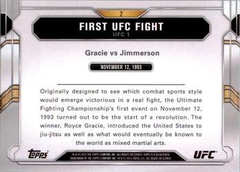2015 Topps UFC Chronicles - Silver #2 Gracie vs Jimmerson Back