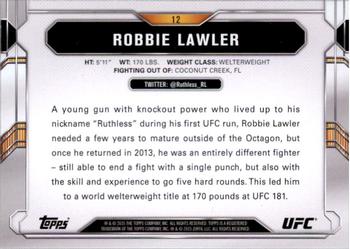 2015 Topps UFC Chronicles - Silver #12 Robbie Lawler Back