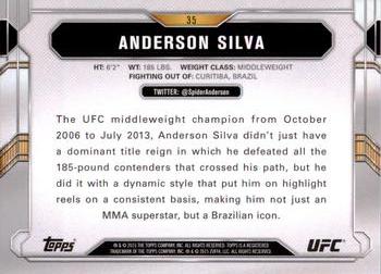 2015 Topps UFC Chronicles - Silver #35 Anderson Silva Back