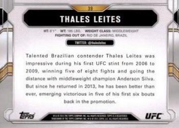 2015 Topps UFC Chronicles - Silver #39 Thales Leites Back