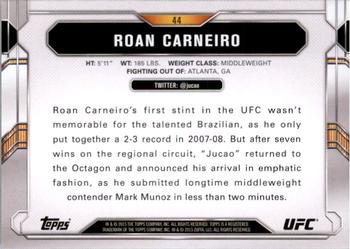 2015 Topps UFC Chronicles - Silver #44 Roan Carneiro Back