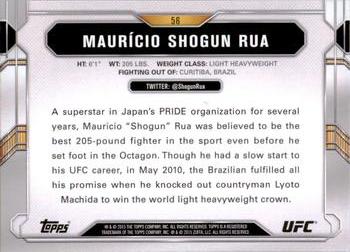 2015 Topps UFC Chronicles - Silver #56 Maurício Shogun Rua Back