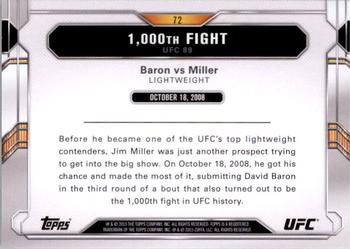 2015 Topps UFC Chronicles - Silver #72 Baron vs Miller Back