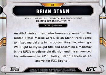 2015 Topps UFC Chronicles - Silver #81 Brian Stann Back