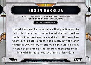 2015 Topps UFC Chronicles - Silver #109 Edson Barboza Back