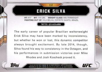 2015 Topps UFC Chronicles - Silver #137 Erick Silva Back