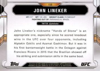2015 Topps UFC Chronicles - Silver #159 John Lineker Back