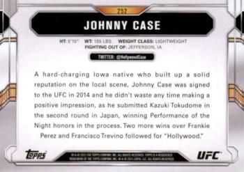 2015 Topps UFC Chronicles - Silver #252 Johnny Case Back