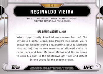 2015 Topps UFC Chronicles - Silver #272 Reginaldo Vieira Back