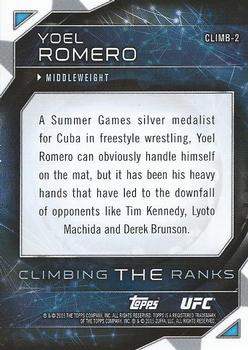 2015 Topps UFC Chronicles - Climbing the Ranks #CLIMB-2 Yoel Romero Back