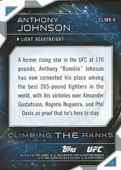 2015 Topps UFC Chronicles - Climbing the Ranks #CLIMB-6 Anthony Johnson Back