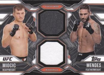 2015 Topps UFC Chronicles - Dual Relics #CDR-MME Chad Mendes / Stipe Miocic Front