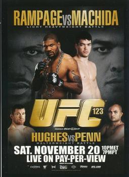 2015 Topps UFC Chronicles - Fight Poster Preview #FPR-UFC123 UFC 123 Front