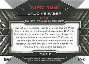 2015 Topps UFC Chronicles - Fight Poster Preview #FPR-UFC132 UFC 132 Back