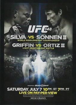 2015 Topps UFC Chronicles - Fight Poster Preview #FPR-UFC148 UFC 148 Front