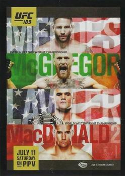 2015 Topps UFC Chronicles - Fight Poster Preview #FPR-UFC189 UFC 189 Front