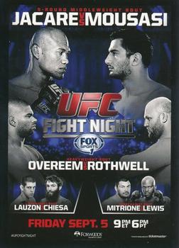 2015 Topps UFC Chronicles - Fight Poster Preview #FPR-UFN50 UFC Fight Night 50 Front