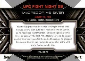 2015 Topps UFC Chronicles - Fight Poster Preview #FPR-UFN59 UFC Fight Night 59 Back
