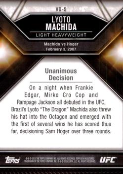 2015 Topps UFC Chronicles - Victorious Debut #VD-5 Lyoto Machida Back