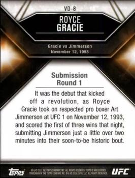 2015 Topps UFC Chronicles - Victorious Debut #VD-8 Royce Gracie Back