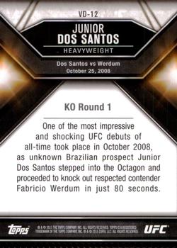 2015 Topps UFC Chronicles - Victorious Debut #VD-12 Junior Dos Santos Back