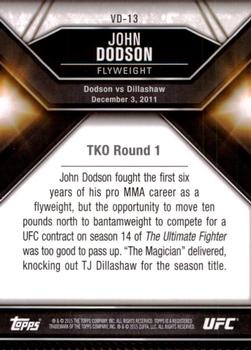 2015 Topps UFC Chronicles - Victorious Debut #VD-13 John Dodson Back