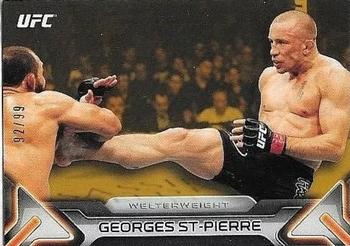 2016 Topps UFC Knockout - Gold #100 Georges St-Pierre Front