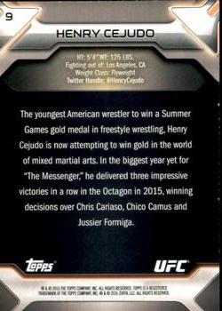 2016 Topps UFC Knockout - Silver #9 Henry Cejudo Back