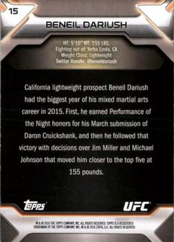2016 Topps UFC Knockout - Silver #15 Beneil Dariush Back