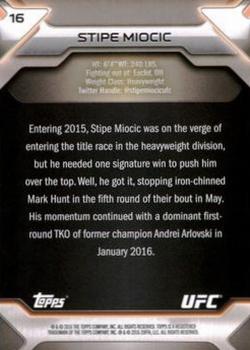 2016 Topps UFC Knockout - Silver #16 Stipe Miocic Back