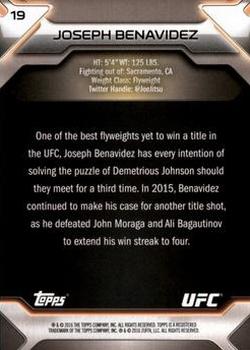 2016 Topps UFC Knockout - Silver #19 Joseph Benavidez Back