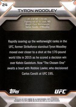 2016 Topps UFC Knockout - Silver #24 Tyron Woodley Back