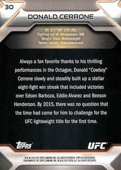 2016 Topps UFC Knockout - Silver #30 Donald Cerrone Back