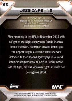 2016 Topps UFC Knockout - Silver #65 Jessica Penne Back