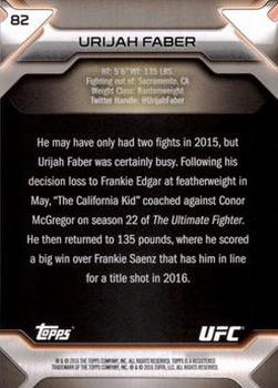 2016 Topps UFC Knockout - Silver #82 Urijah Faber Back