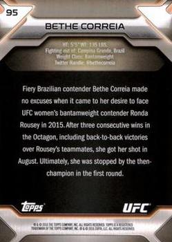 2016 Topps UFC Knockout - Silver #95 Bethe Correia Back