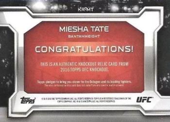 2016 Topps UFC Knockout - Relics Ruby #KR-MT Miesha Tate Back