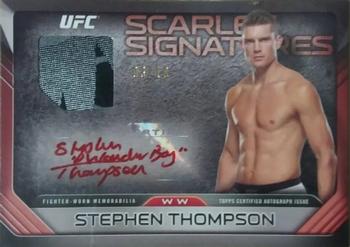 2016 Topps UFC Knockout - Scarlet Signatures Autograph Relics #SSAR-ST Stephen Thompson Front