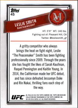 2016 Topps UFC Museum Collection #45 Leslie Smith Back