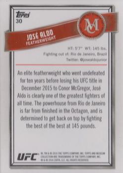 2016 Topps UFC Museum Collection - Gold #30 José Aldo Back