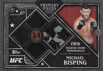 2016 Topps UFC Museum Collection - Single-Fighter Primary Pieces Quad Relics Emerald #PPQ-MB Michael Bisping Front
