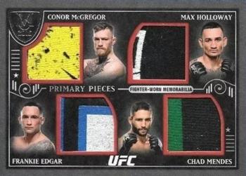 2016 Topps UFC Museum Collection - Four-Fighter Primary Pieces Quad Relics #4PQR-MHEM Chad Mendes / Max Holloway / Conor McGregor / Frankie Edgar Front