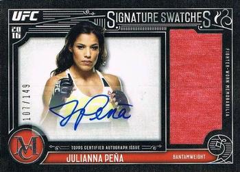 2016 Topps UFC Museum Collection - Single-Fighter Signature Swatches Relic Autographs #SRA-JP Julianna Peña Front