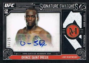 2016 Topps UFC Museum Collection - Single-Fighter Signature Swatches Dual Relic Autographs Gold #SDRA-OS Ovince Saint Preux Front