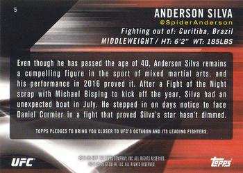 2017 Topps UFC Knockout #5 Anderson Silva Back