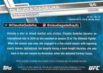 2017 Topps Chrome UFC #24 Cláudia Gadelha Back