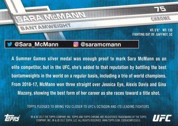 2017 Topps Chrome UFC #75 Sara McMann Back