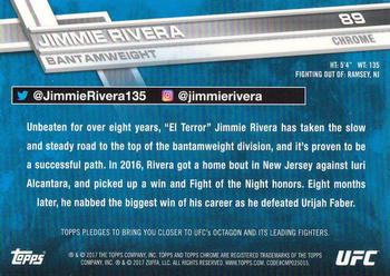2017 Topps Chrome UFC #89 Jimmie Rivera Back