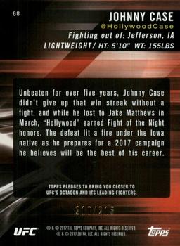 2017 Topps UFC Knockout - Green #68 Johnny Case Back